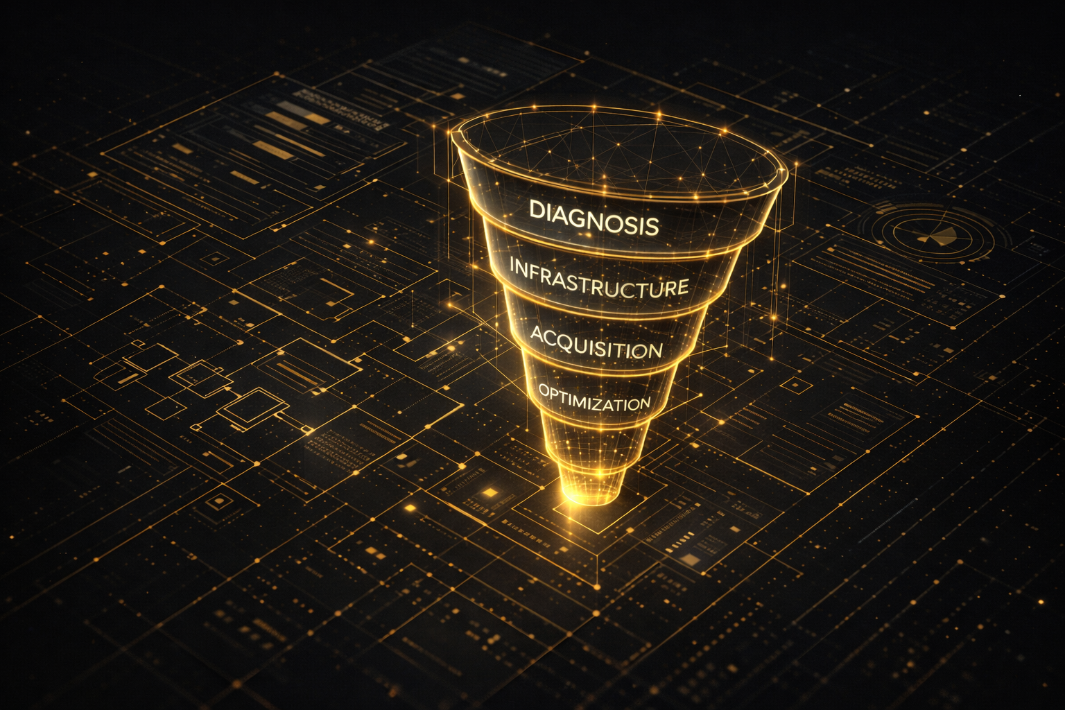 Scalable Marketing System diagram showing 4 phases